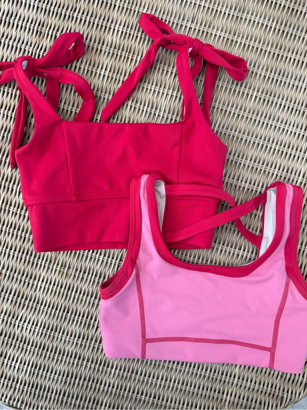 JO+JAX Red and Pink Crop Tops Size YL